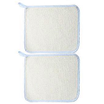 Nylon-Badetuch, Peeling-Waschlappen für die Badewanne, 4 Stück, Beige