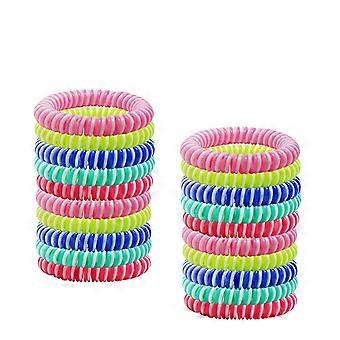 20 Pcs Pulseiras de Mosquito, Pulseiras de Mosquito ao Ar Livre para Adultos e Crianças, Bandas Impermeáveis Sem DEET Embaladas Individualmente