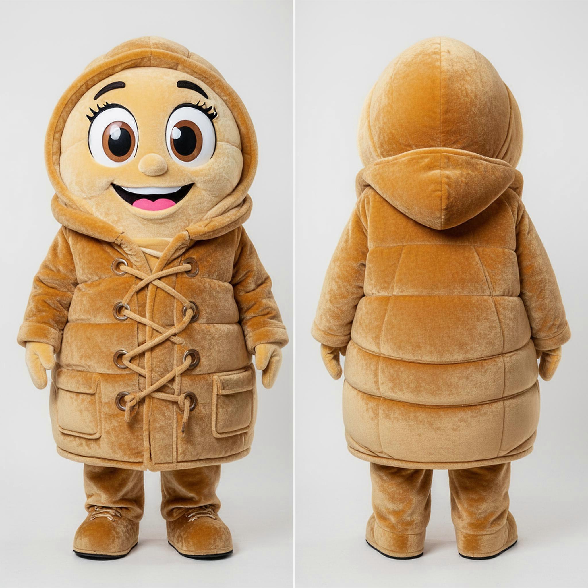 MASTICOT Velvety Tan Clam Chowder Mascot