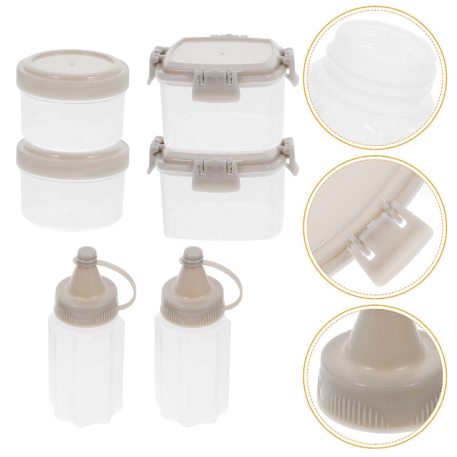Light Grey Sauce Containers for Storage 60Pcs Squeeze Bottle Kit