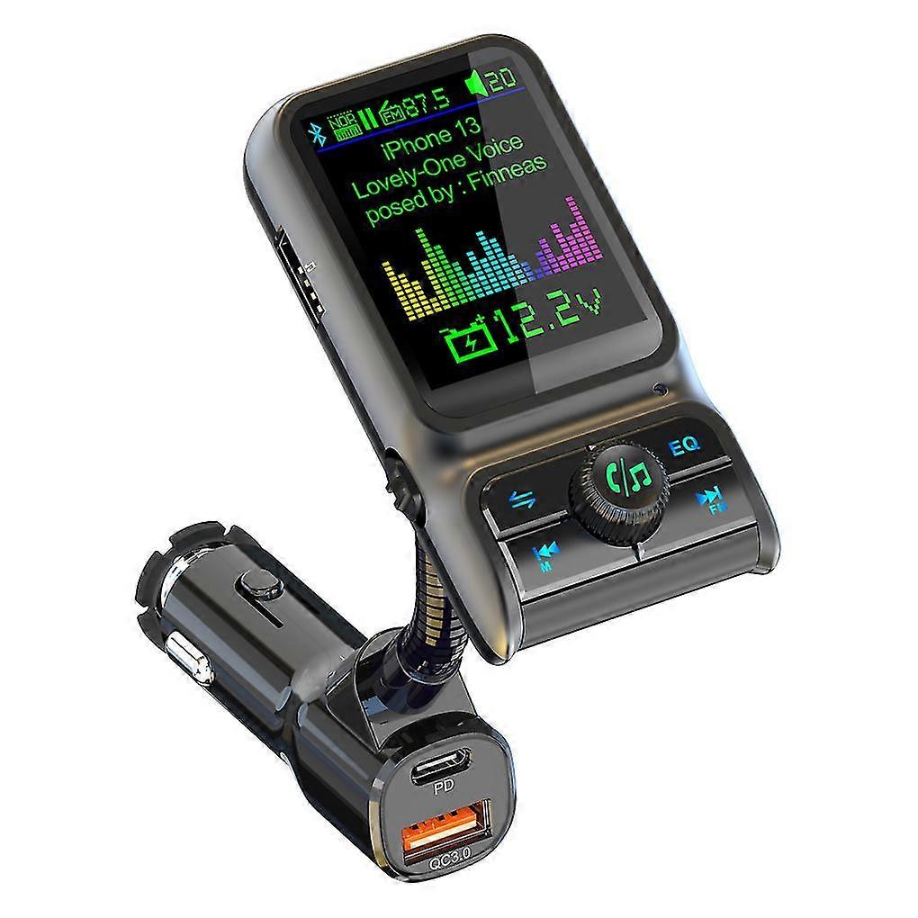 QC3.0 Bluetooth FM Transmitter Display