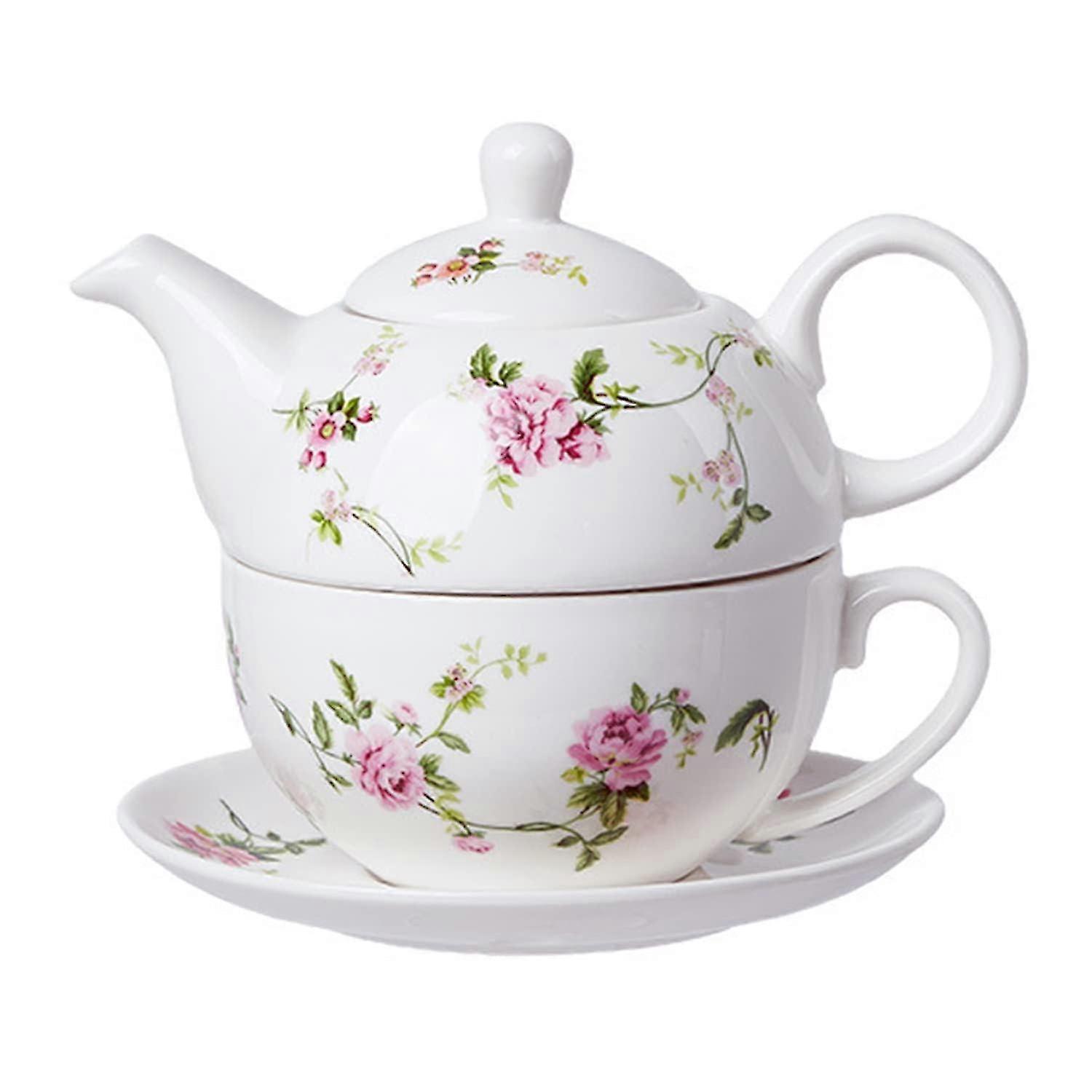 Porcelain Tea Set Floral Hand-Painted