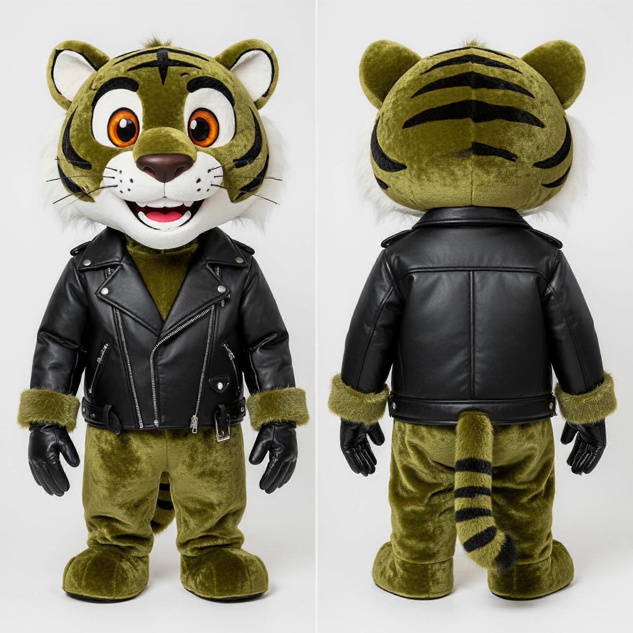 MASTICOT Olive Velvety Tiger Mascot