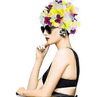 Fashion Swimming Cap Petals Fashion Swimming Cap Retro Petals Retro Swimming Cap Swimming Cap Floral Swimming Cap Swimming Cap-Good