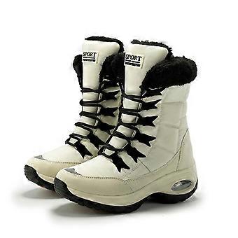 Damen-Winterstiefel, warm haltend, mittelhoch, wasserdicht, bequeme Damen-Schneestiefel, Oberschenkelhoch, Wanderstiefel