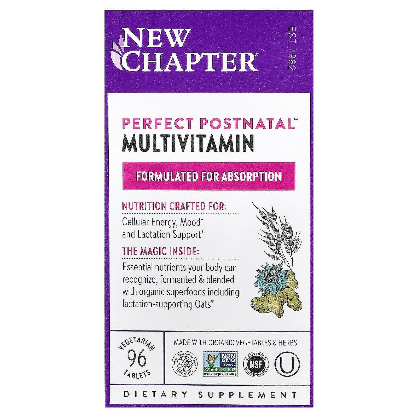 New Chapter, Perfect Postnatal Multivitamin, 96 Vegetarian Tablets