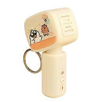 Portable Mini Keychain Toy, Dual Function Voice Recorder & Music Player, Cartoon Style, Kid Friendly for School Travel