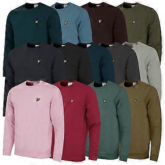 Lyle & Scott herrtröja i bomull, bekväm golfmodell med rund hals.
