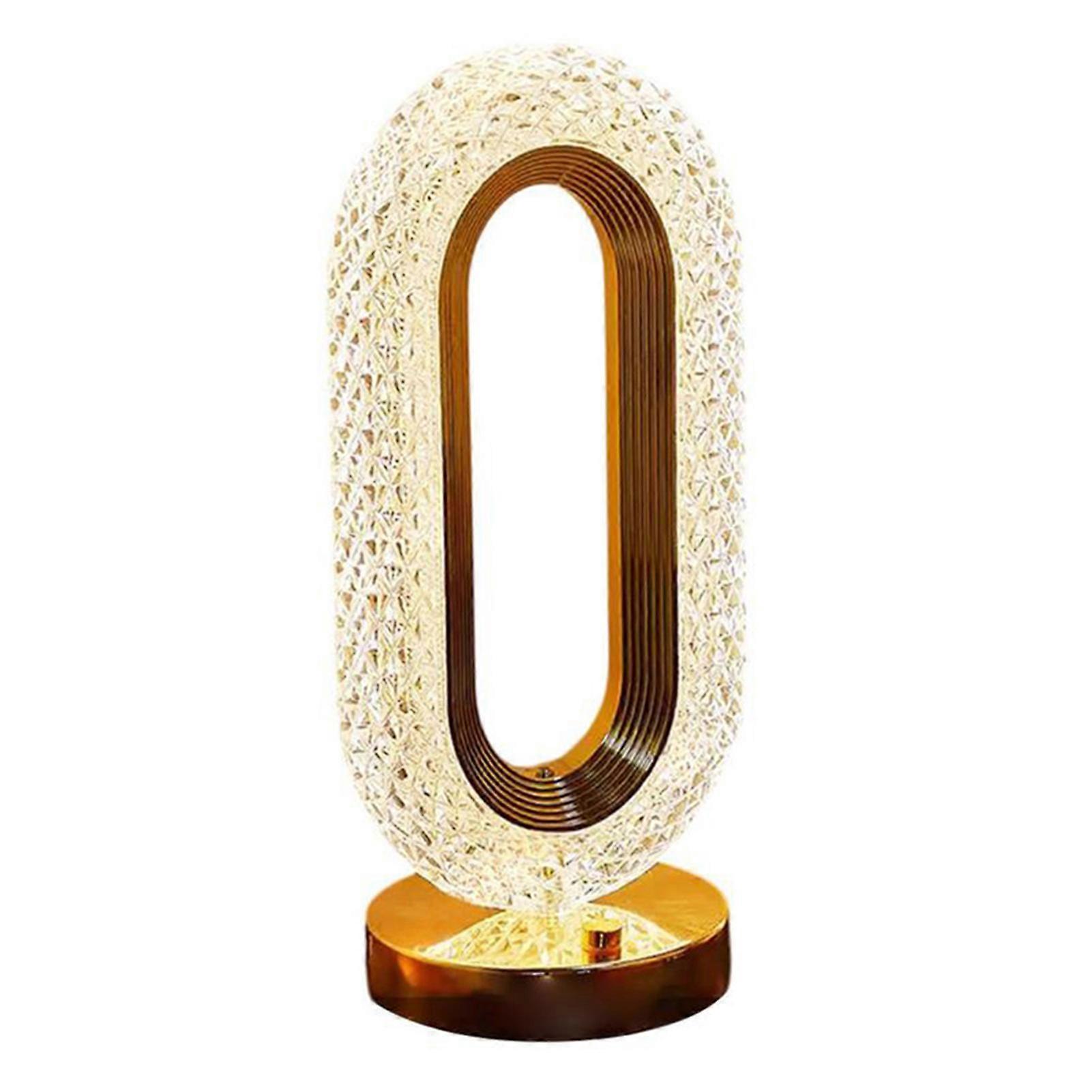 Oval Crystal Dimmable USB Lamp