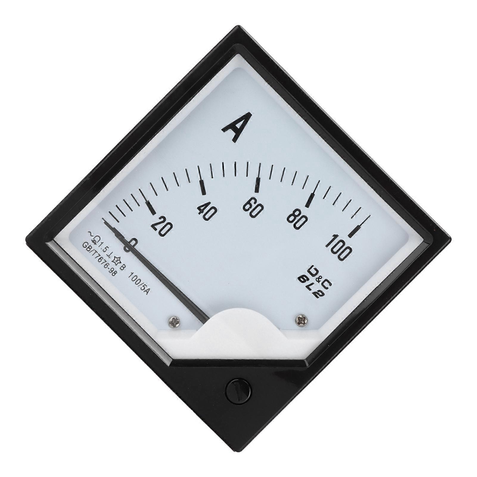 6L2 100A/5A Analog Panel Ammeter Gauge Pointer Current Meter for Chemical Industry