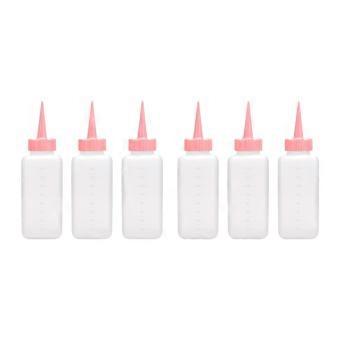 Squeeze Applicator Bottle with Tip for Precise Liquid Dispensing and Hair Color Treatment, Pink