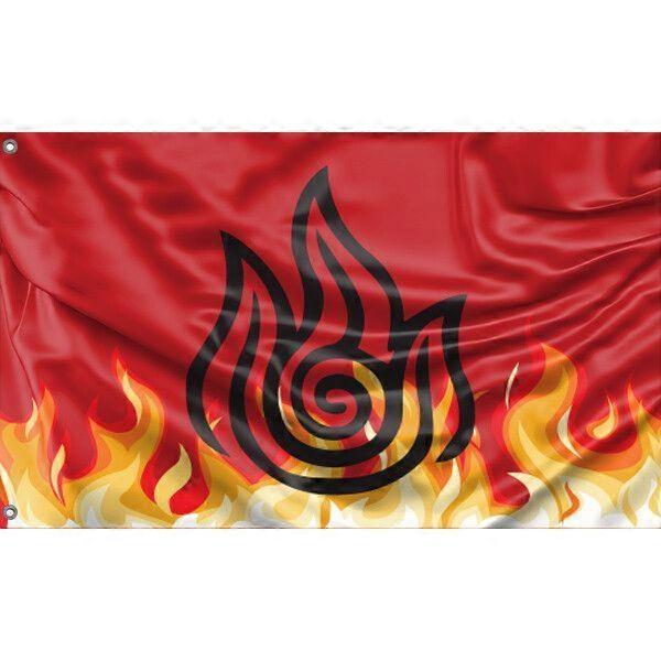 Avatar Inspired Fire Nation Flag II Unique Design