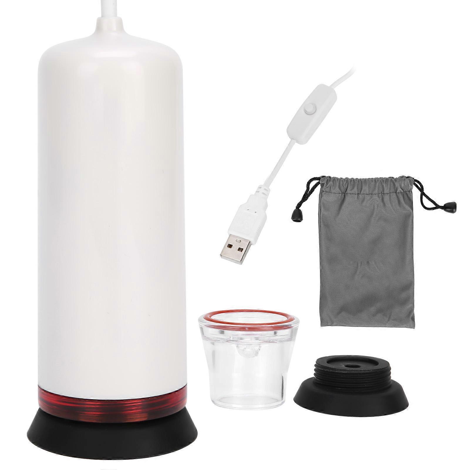 Electric Automatic Vacuum Pump Mini Portable USB Powered Vacuum Suction Machine White