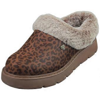 Skechers Bobs Keepsakes Lite Womens Slip On Shoes in Leopard