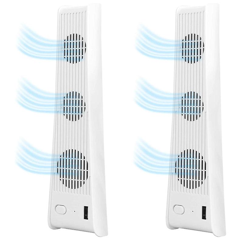 2Pcs Cooling Fan, Host Cooling For Ps5 With 3-fan External Usb Cooler Game External Accessories For Ps5 Digital Edition