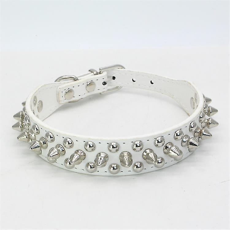Studded Dog Collar Leather Spiked Rivet Studded Dog Collar Padded Anti-bite Anti-bite Pet Collar