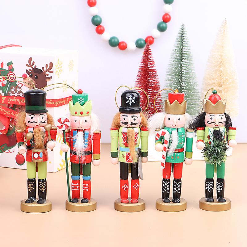 Christmas 12cm Nutcracker Puppet Soldier Xmas Tree Pendant Doll Decor Ornament