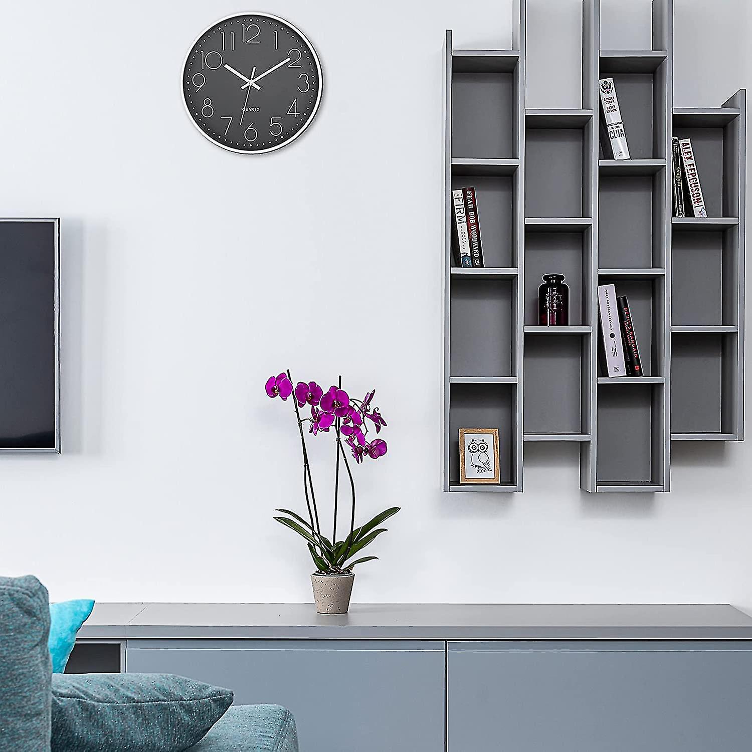 Wall Clock 12-inch Silent Non-ticking Wall Clock