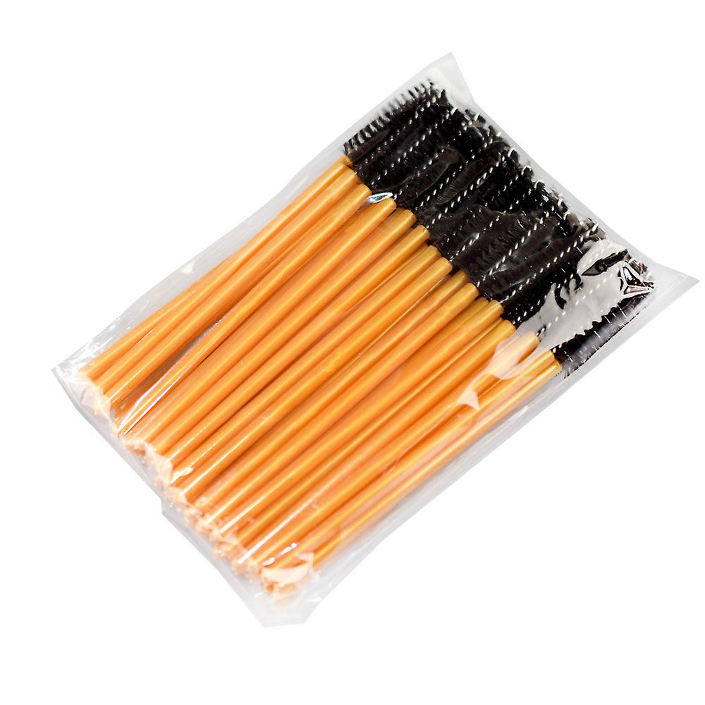 50 PCS Semi-reusable and washable eyelash brushes made of soft premium silicone fiber, Disposable after 5 uses, Eyelash brushes, Makeup tool Mascara E
