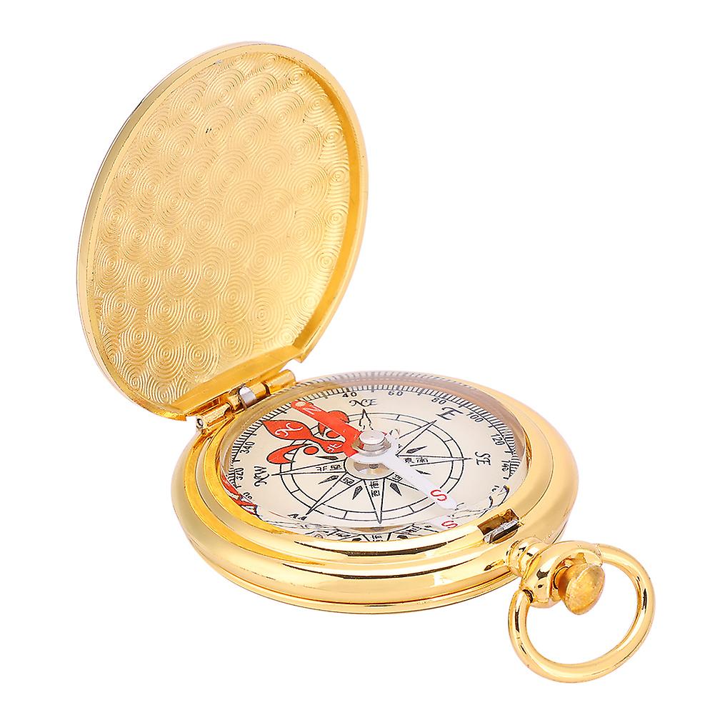 Outdoor Compass,Portable Folding Brass Pocket Folding Compass Brass Compass Eco-Friendly Materials