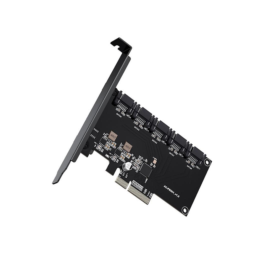 PCIE to SATA3.0 5-Port Expansion Card 5 SATA 3.0 6Gbps for Large Capacity Disk