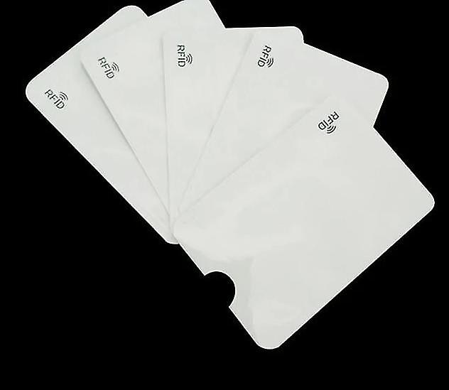 أبيض 10 قطع مكافحة Rfid حجب قارئ بطاقة غطاء حماية معرف البنك حالة