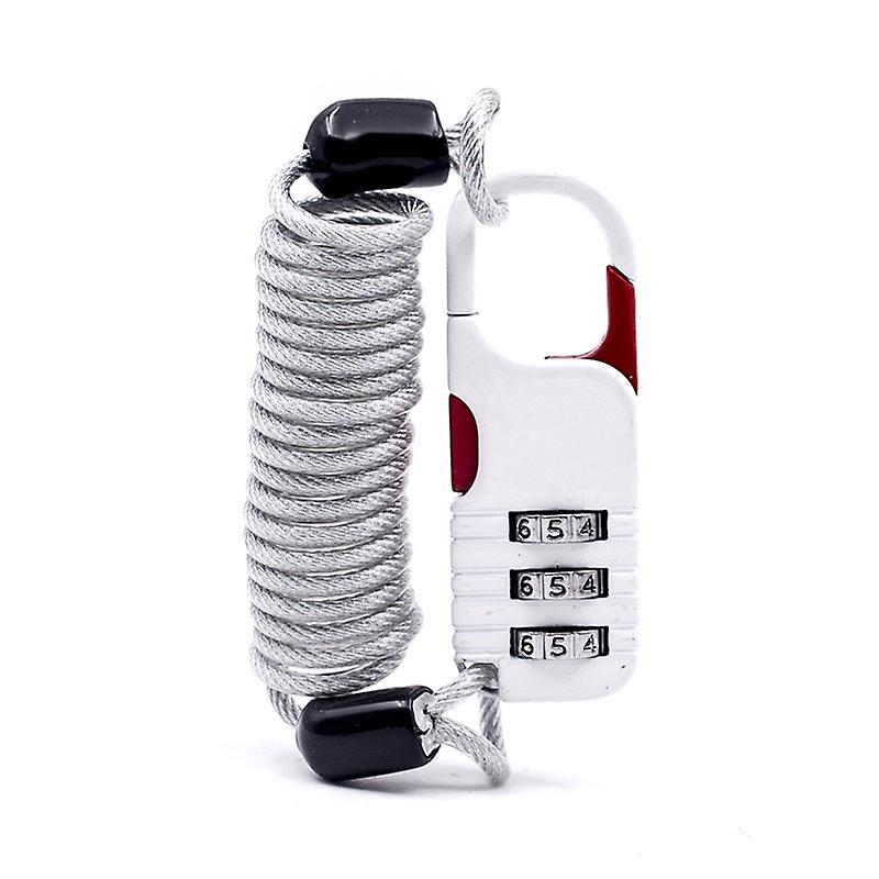 Bicycle Anti Theft Motorcycle Three Digit Password Combination Safety Cable Wire Rope Helmet Lock