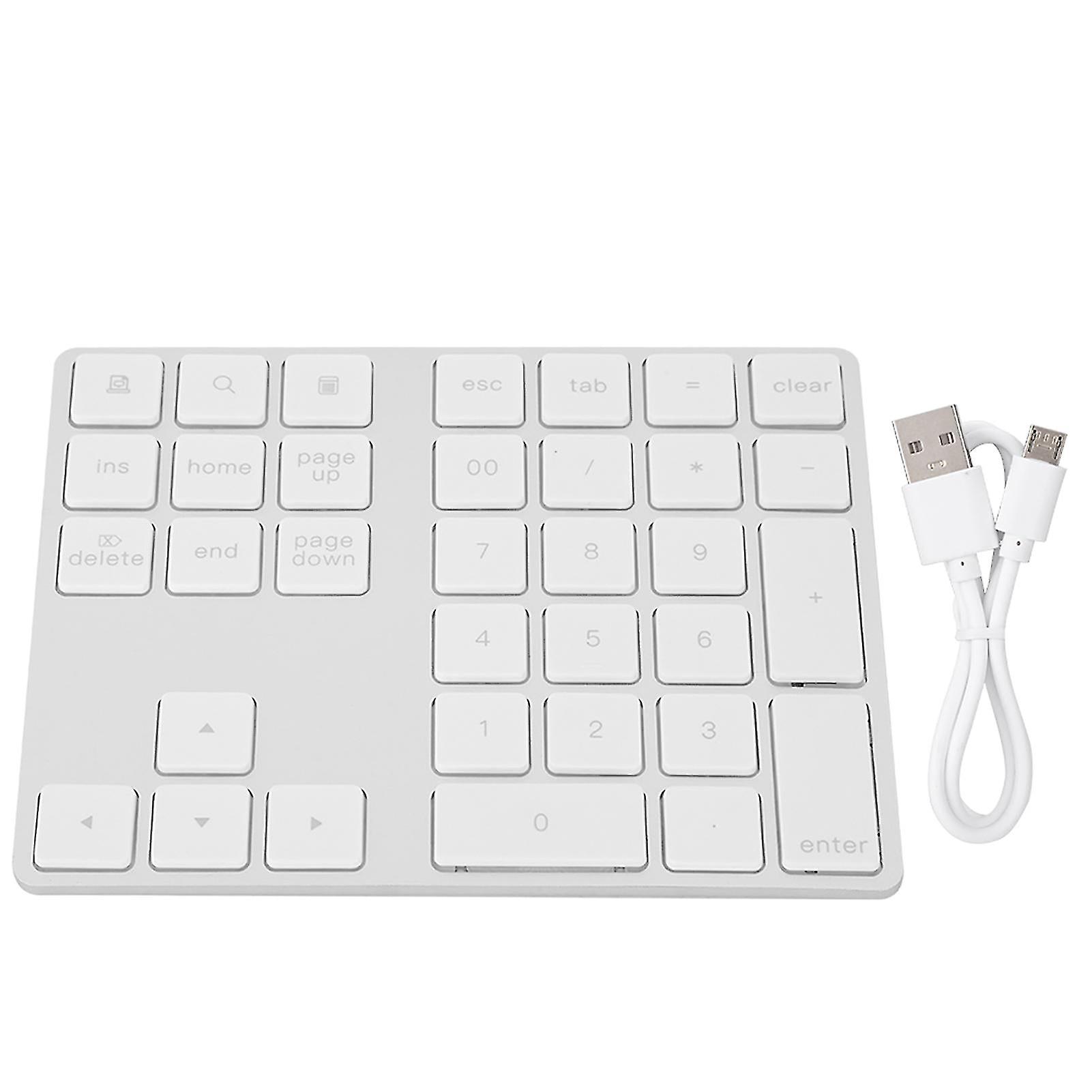 Bt308 34 Keys Mini Rechargeable Numpad Wireless Numeric Keypad Small  Keyboard