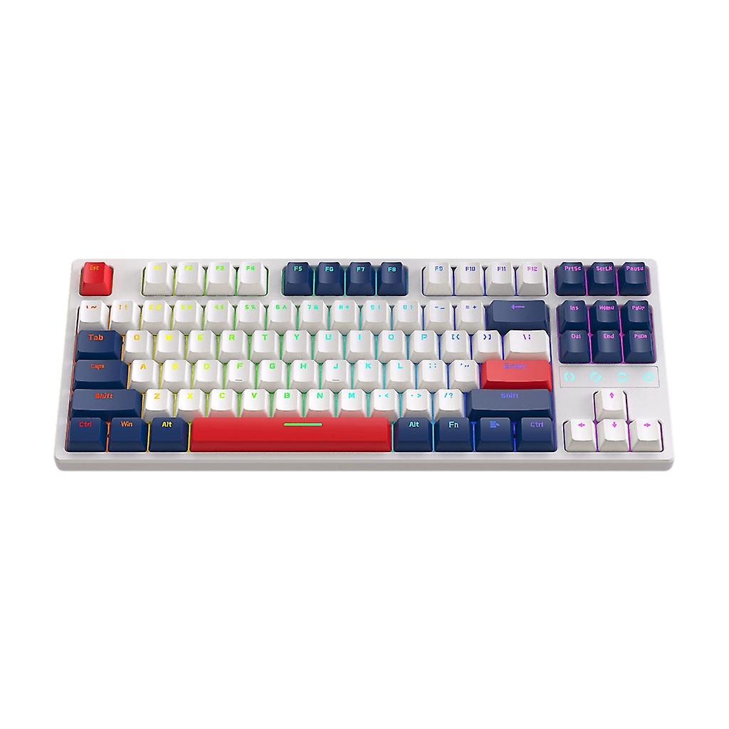 K87 Mechanical Keyboard 87-Key Two-Color Customized RGB PBT-Keycaps Hot-Plug