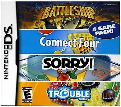 4 Game Fun Pack - BattleshipsConnect FourSorryTrouble DS - PAL - New & Sealed