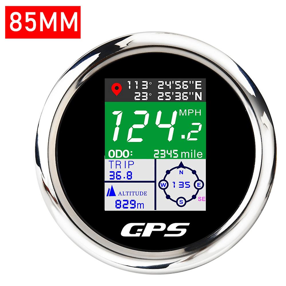 85mm Tft Screen tachimetro digitale gps con nodi mph impermeabili km / h regolato antenna gps per barca auto moto contachilometri