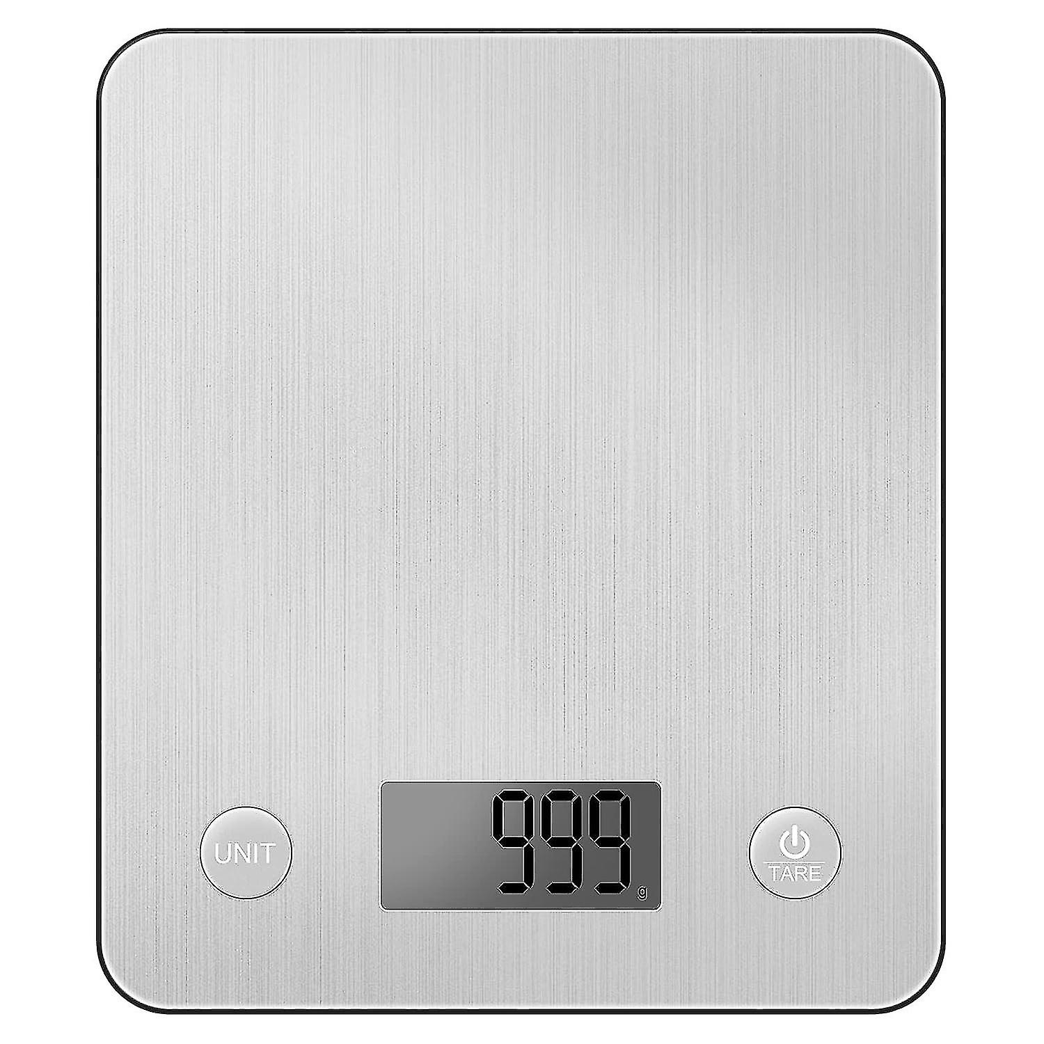 Digital Kitchen Scale Smart Digital Scale Precision Electronic Scale Stainless Steel Weighing Table Tops, Tare Function, 5kg/11lbs, Multifunctional Fo