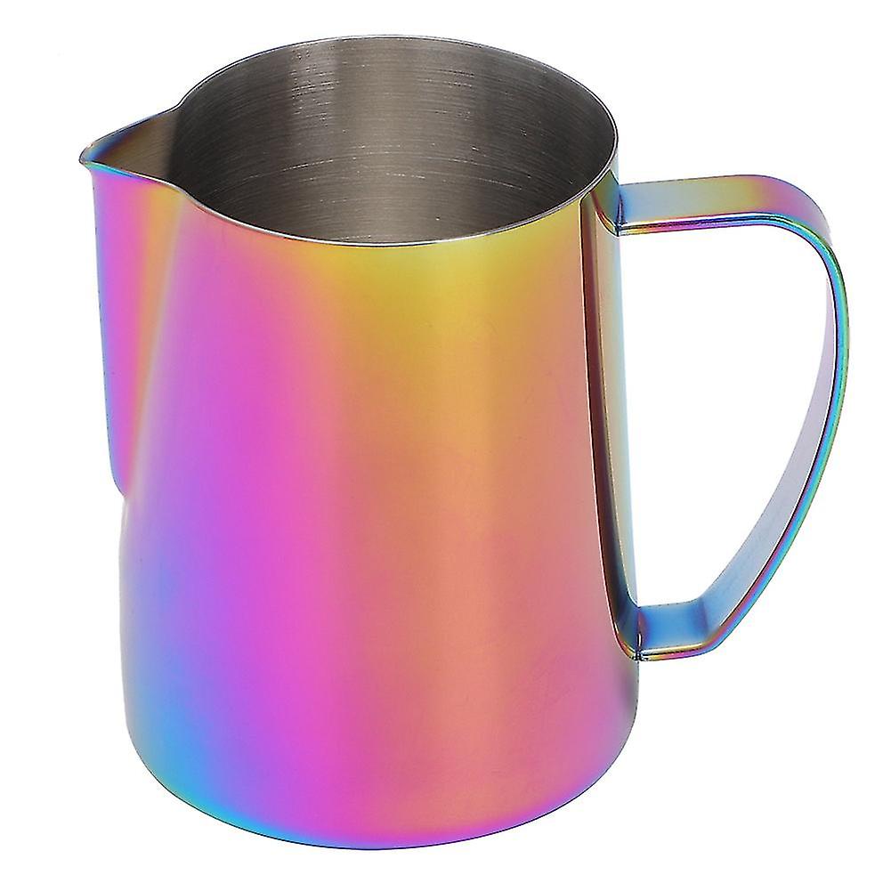 Titanize 600ml Stainless Steel Coffee Pitcher, Milk Frothing Jug for Latte Art, Colorful