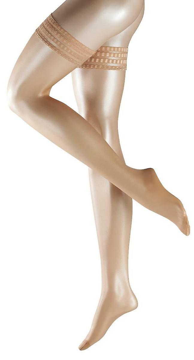 Falke Pure Matte 20 Denier Transparent Matte Stay Up Stockings - Powder Tan