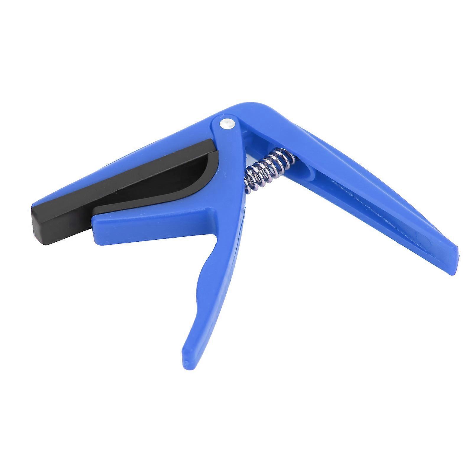 Ukulele Capo Plastic Pitch Adjustment Tool with Spring Stringed Instrument AccessoriesDark Blue 