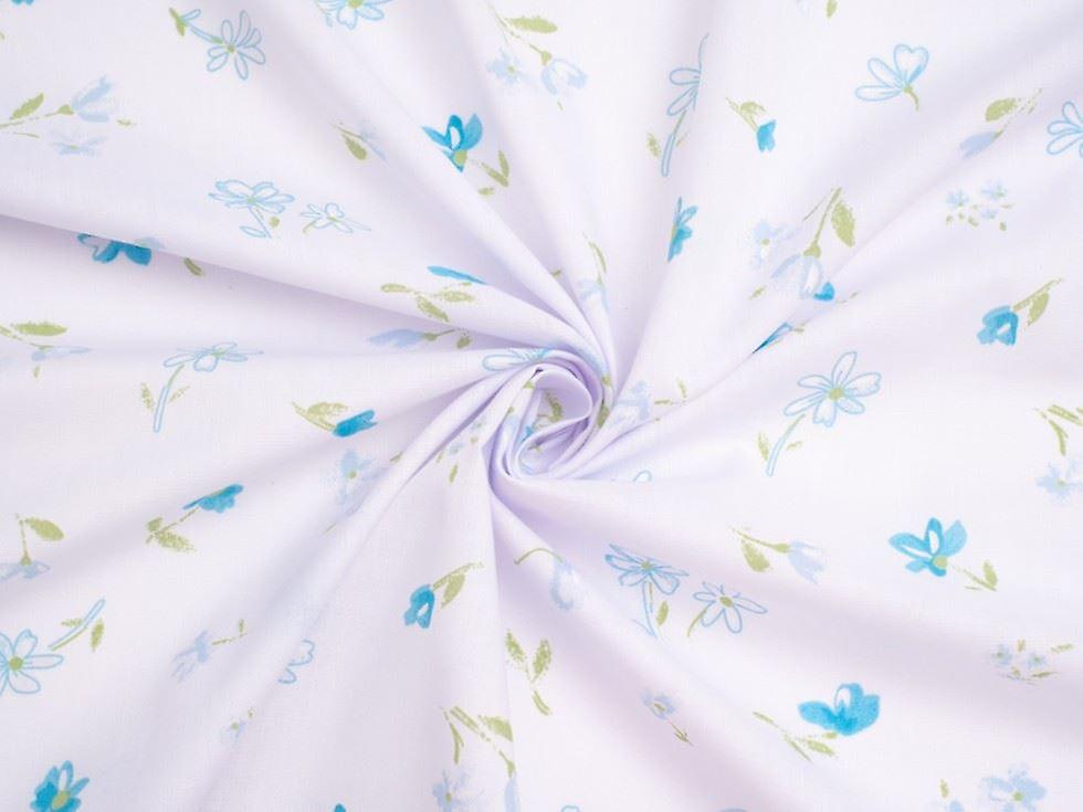 印花涤棉织物绿松石 - 每米