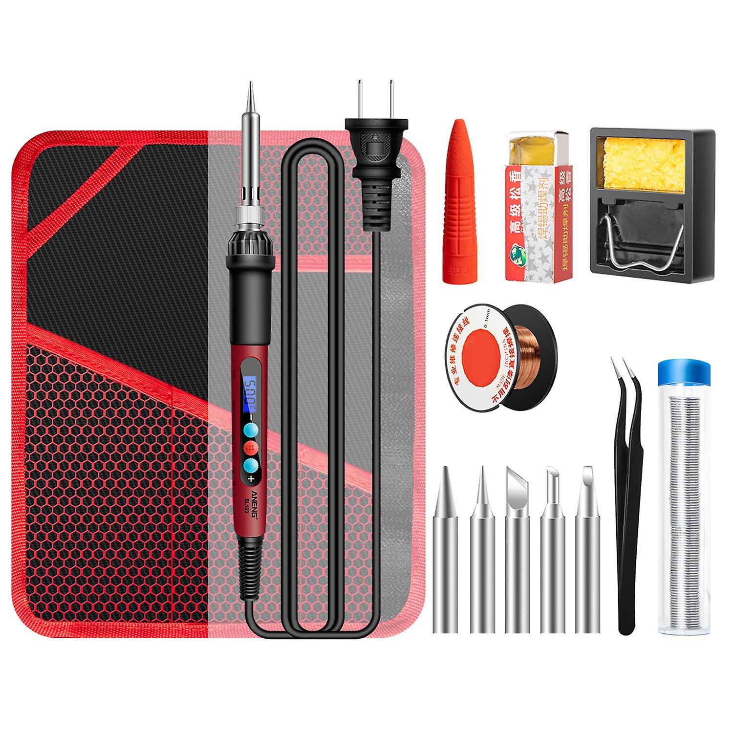 ANENG SL103 13pcs Mini Electric Soldering Iron with LCD Digital Display 180℃~500℃ Adjustable Tempera