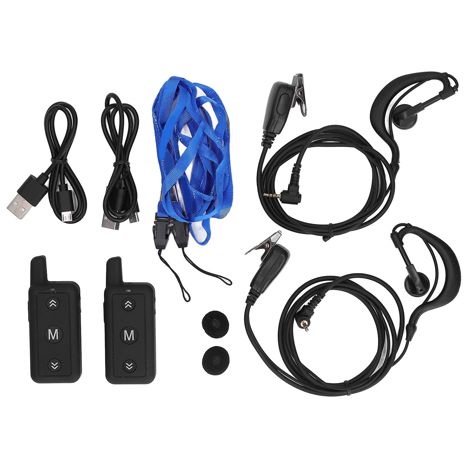 2 Pack Mini Walkie Talkies Dual Band VHF UHF Compact Portable Two Way Radios for Shopping Malls Bars Hotels Restaurants
