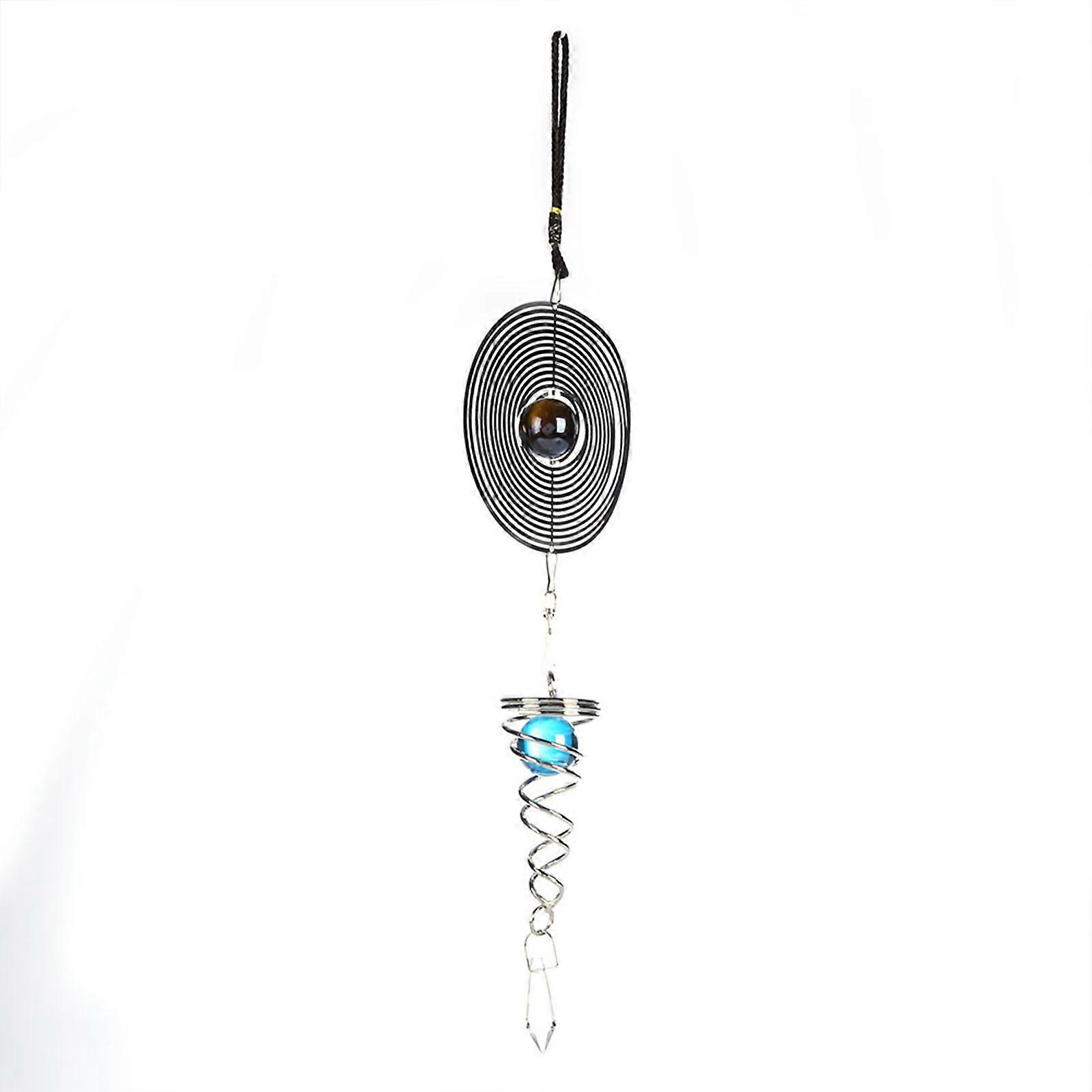 Wind Chimes Rotating Window Hanging Decor Wind Bell Home Ornament Yard Decor (B Round Shape)