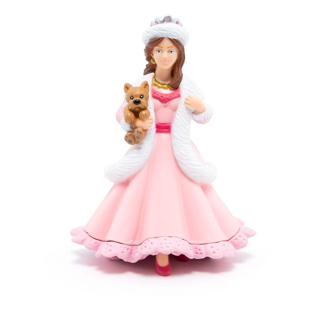 Papo the enchanted world princess and her dog toy figure set, 3 years or above, pink/white