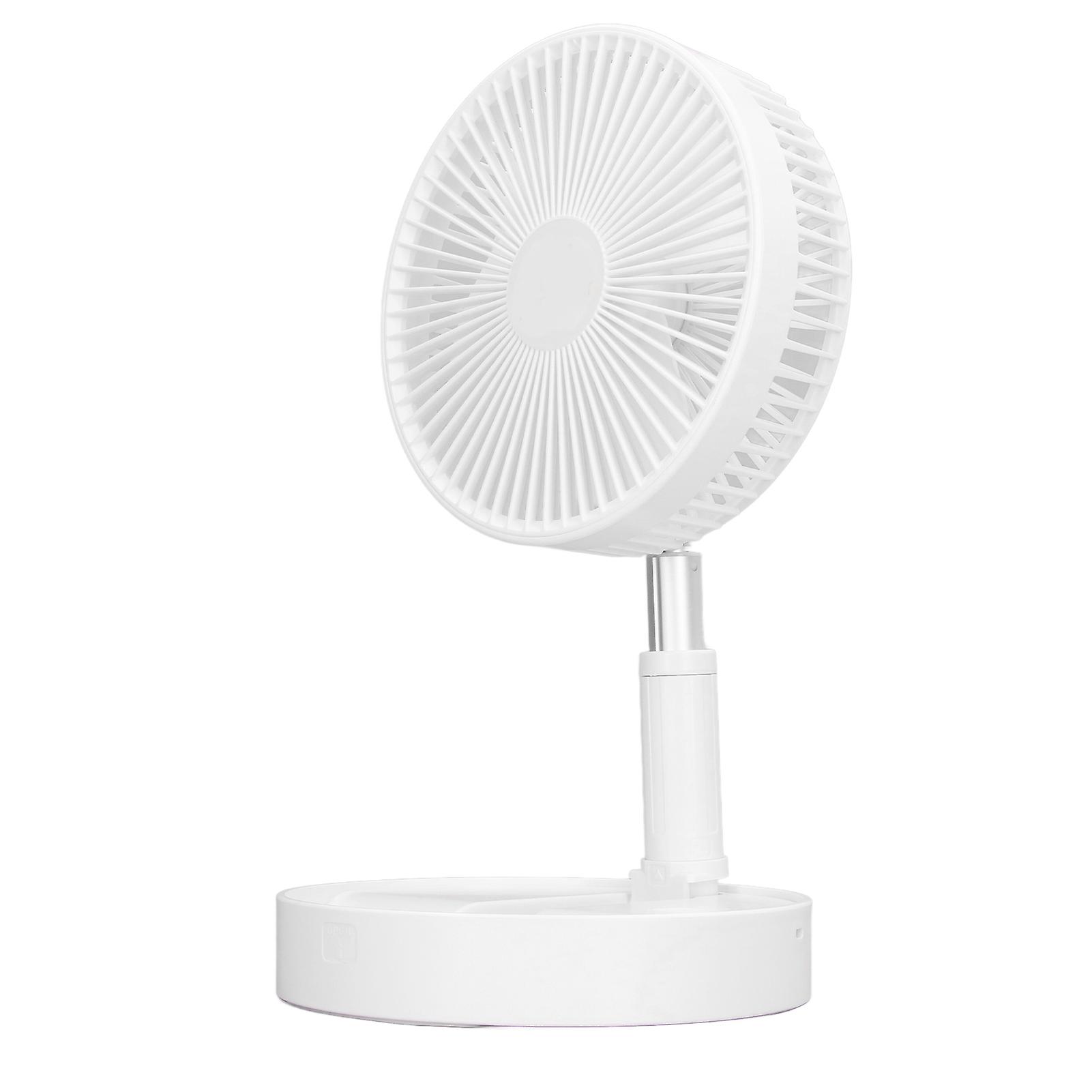 4 Speed USB Floor Retractable Folding Fan Rechargeable Height Adjusting 45dB Quiet Desktop Table Foldable Fan 7200mAh 