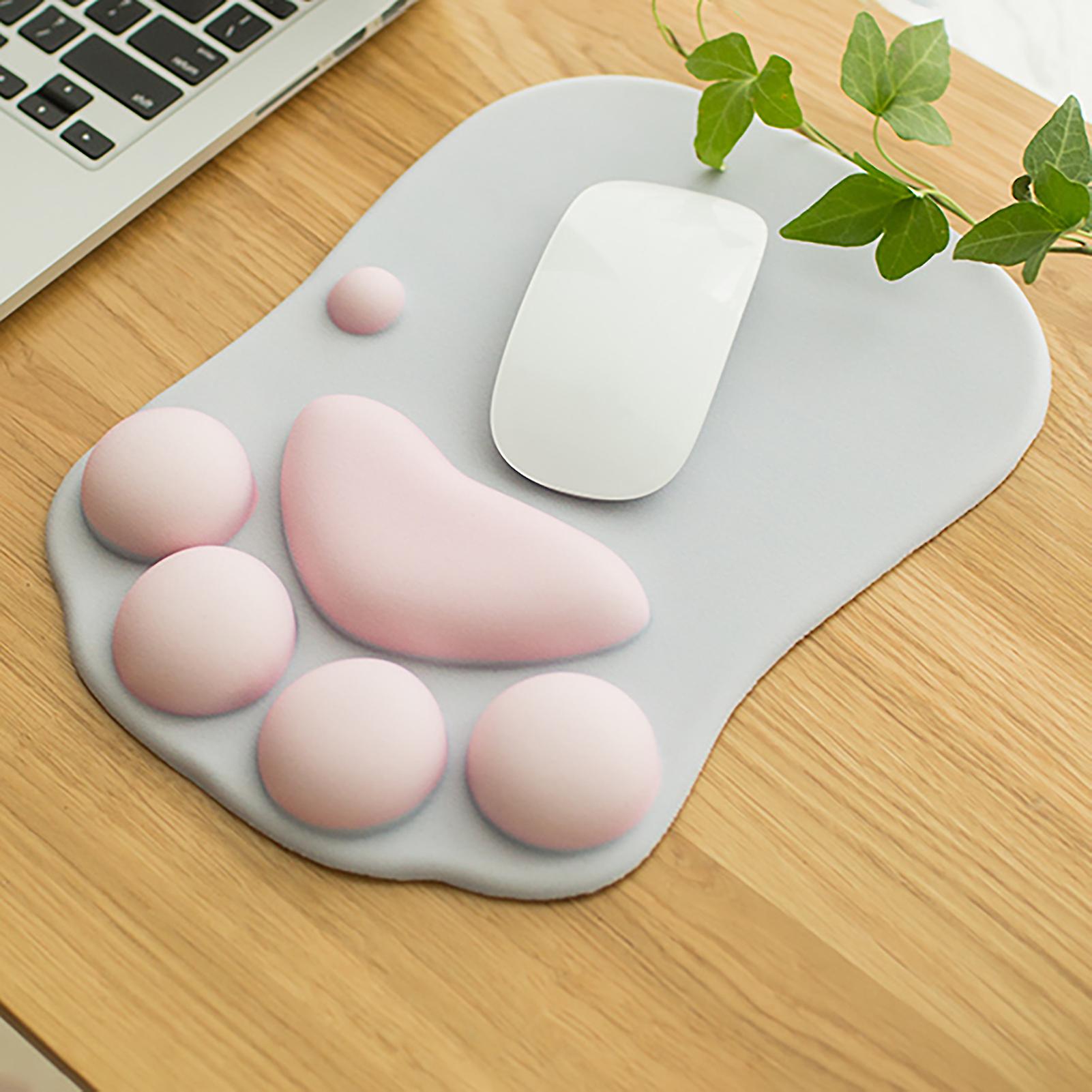 Desk Mouse Pad Anti-skid Protective Ergonomic Soft Mouse Pad Cushion with Wrist Rest for Office