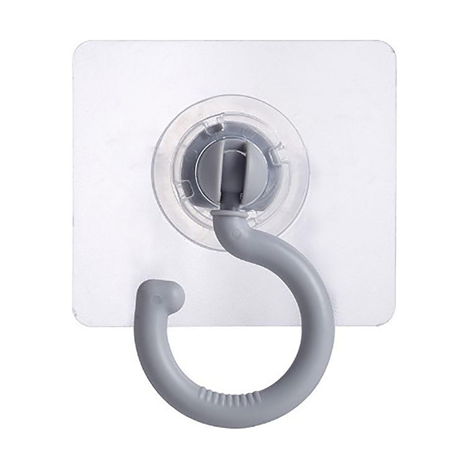 Adhesive Hook 360 Degree Rotating Seamless Hook Stable Plastic Coat Hook for Bathroom Dormitory Closets