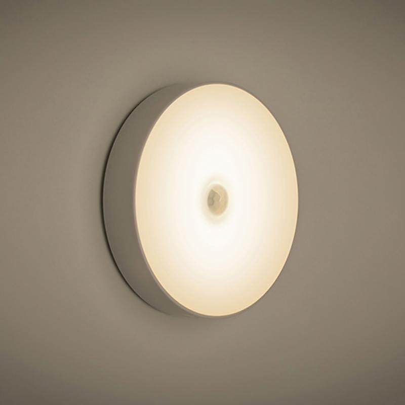 Rechargeable LED Motion Sensor Night Light USB Sensor LED Night Light Wireless Energy-saving LED Body Induction Lamp For Home