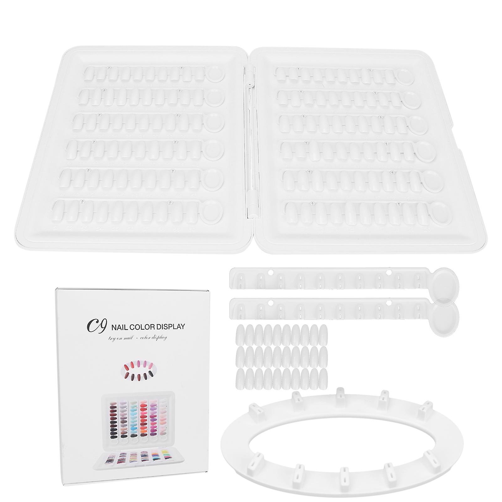2024 120 Colors Nail Tip Color Display Book Portable Salon Nail Gel Polish Color Card Chart Set