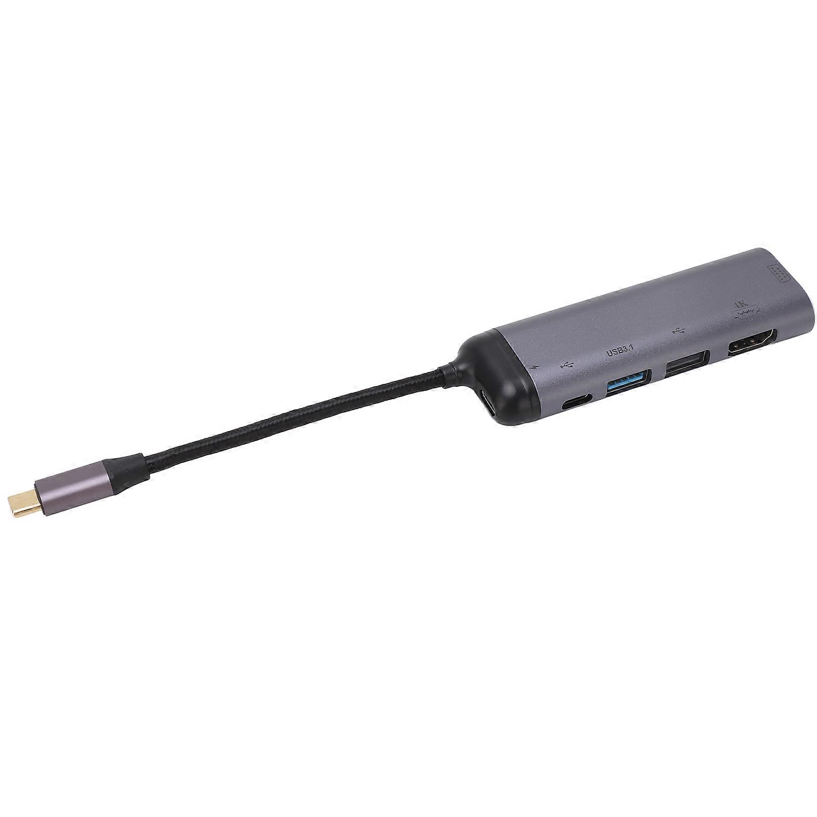 6 in 1 USB C Hub VGA USB3.1 USB2.0 TYPE C2.0 PD100 Type C Docking Station for Laptop Notebook