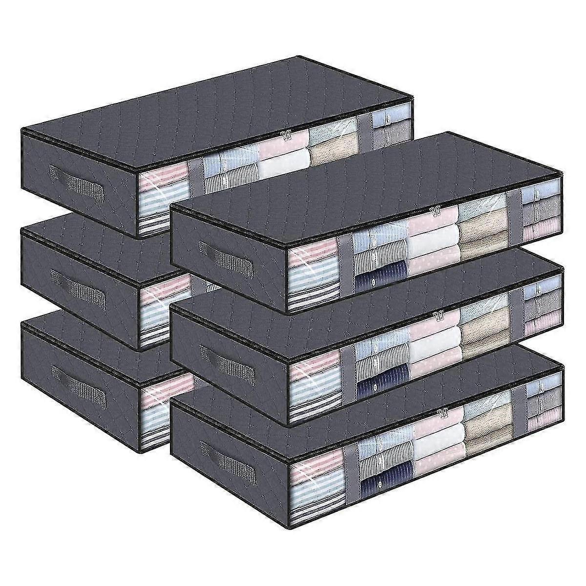 Storage bag, clothing storage, under bed storage container with durable handles, large capacity stor