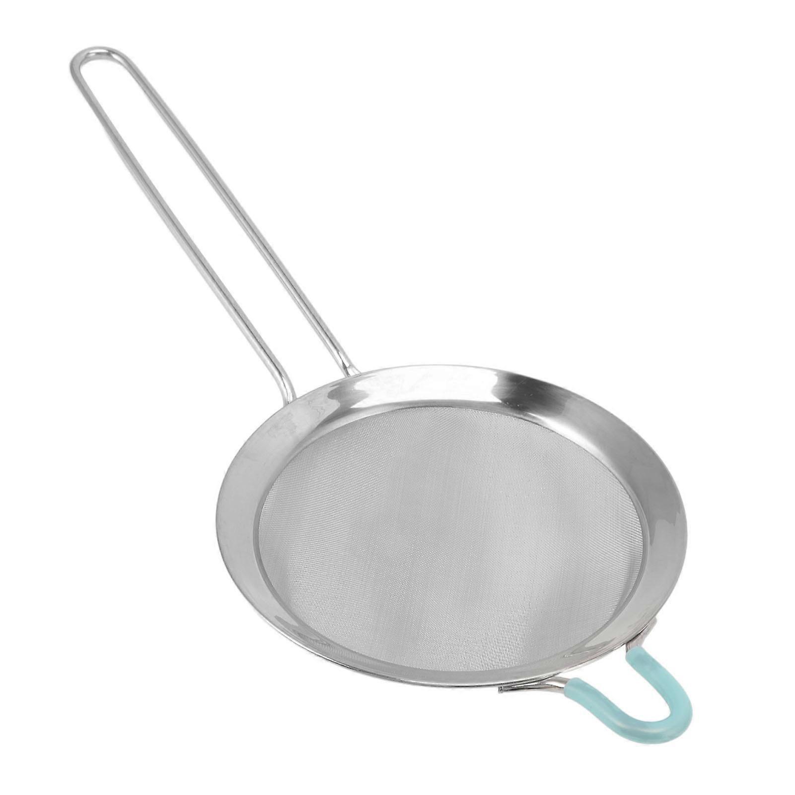 60 Mesh Feinsieb Edelstahl Handheld-Mehlsieb mit langem Griff für Küche 20 cm / 7,9 Zoll
