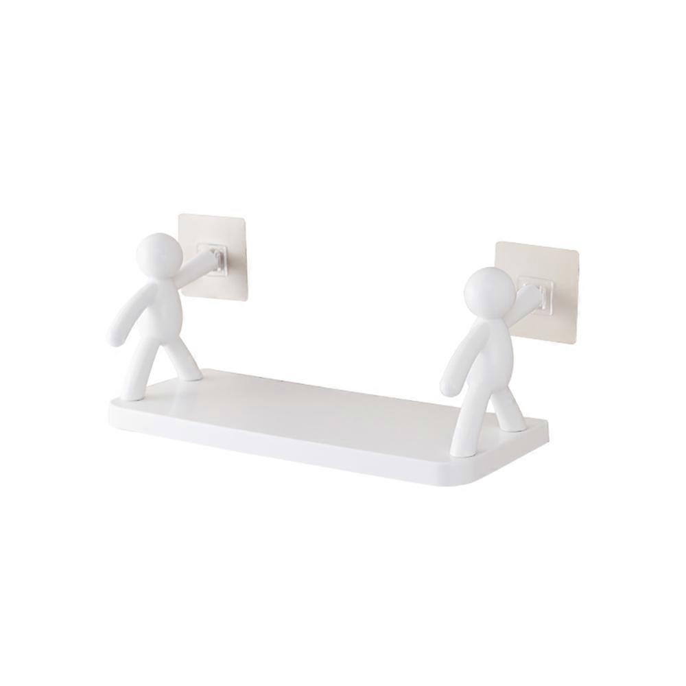 1pc Self Adhesive Plastic Bathroom Wall Shelf