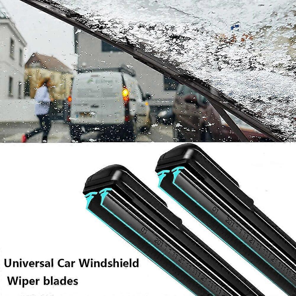 Universal Car Windshield Wiper blades Soft Double layer Rubber Frameless Bracketless Front Windscreen Brushes Washer Accessories FN9U6718